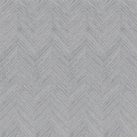 BL72605 Herringbone Grey Taupe Natural Grasscloth Wallpaper