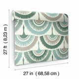 BO6644 Feather Fringe Green Wallpaper