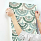 BO6644 Feather Fringe Green Wallpaper