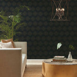 BO6696 Starlight Black Gold Wallpaper