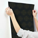BO6696 Starlight Black Gold Wallpaper