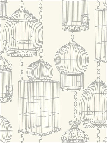 BW21507 Bird Cages Wallpaper