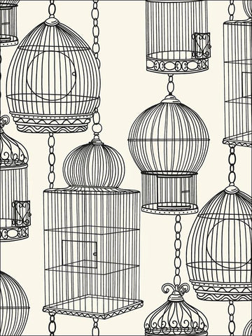 BW21510 Bird Cages Wallpaper