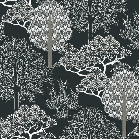 BW3852 Kimono Trees Wallpaper 