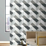 BW3882 Graphic Geo Blocks Wallpaper