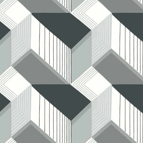 BW3882 Graphic Geo Blocks Wallpaper