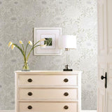 BW3922 Wood Block Blooms Wallpaper