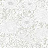 BW3922 Wood Block Blooms Wallpaper