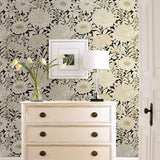 BW3923 Wood Block Blooms Wallpaper