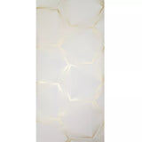 OL2719 Beige Off white cream gold metallic trellis Honeycomb hexagon lines Wallpaper 3D