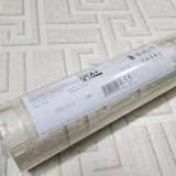 96236-4 Versace Beige Tan cream small Greek Key lines textured Wallpaper roll 3D