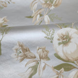 5597 Beige white green silver metallic floral botanical branches flowers wallpaper 3D