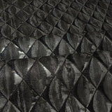Z10929 Black Gray silver metallic faux fabric diamond textured Wallpaper 3-D illusion