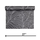 8337 Black gray grassbeads floral art abstract leaves lines textured wallpaper 3D