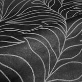 8337 Black gray grassbeads floral art abstract leaves lines textured wallpaper 3D