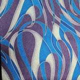 9623 Blaze purple blue silver metallic foil abstract modern art deco wallpaper rolls