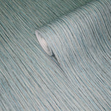C88136 Blue gray silver stria lines faux fabric textured Wallpaper modern wallcoverings