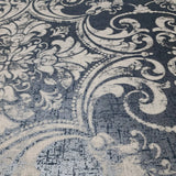 12402, LC7118 Blue silver metallic matte white damask Victorian natural real cork wallpaper 3D