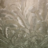 Z78013 Brass bronze gold metallic floral plants leaves faux fabric textured Wallpaper