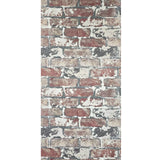 IR70211 Brickwork cream beige red gray Exposed faux distressed brick Wallpaper