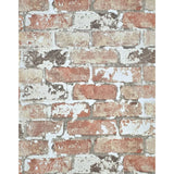 IR70201 Brickwork off white red gray Exposed faux distressed brick Wallpaper 3D