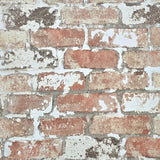 IR70201 Brickwork off white red gray Exposed faux distressed brick Wallpaper 3D