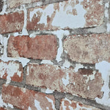 IR70201 Brickwork off white red gray Exposed faux distressed brick Wallpaper 3D