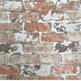 IR70201 Brickwork off white red gray Exposed faux distressed brick Wallpaper 3D