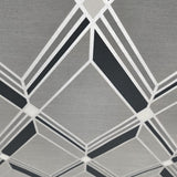 DC60504 Brooklyn Diamond black gray silver metallic trellis modern geometric Wallpaper