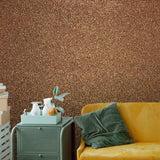 C2106 Brown Chip Natural granulated cork Wallpaper Plain Textured modern wallcoverings