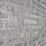 C18822 Light gray silver metallic faux concrete textured polka dots Modern Wallpaper 3D