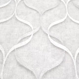 C88109 Grayish ivory cream off white wavy trellis lines textured contemporary Wallpaper