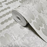 C88124 Ivory goldish off white faux concrete textured polka dots modern Wallpaper rolls