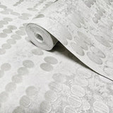 C88124 Ivory goldish off white faux concrete textured polka dots modern Wallpaper rolls