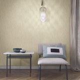 C88134 Gold teal green stria lines faux fabric textured Wallpaper modern wallcoverings