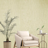 C88144 Wheat golden tan beige cream stria lines faux fabric textured modern Wallpaper