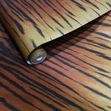 CB10001 Bold exotic faux animal fur tiger stripe golden red orange black wallpaper rolls
