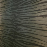 CB10004 Bold exotic faux animal fur tiger stripe golden brown olive green wallpaper roll
