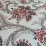 CB10800 Off white red gray flowers giacomo Bohemian Monarchos Paisley floral wallpaper
