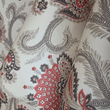 CB10800 Off white red gray flowers giacomo Bohemian Monarchos Paisley floral wallpaper
