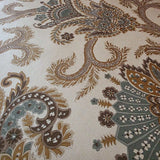 CB10804 Taupe brown teal Giacomo Bohemian flowers Monarchos Paisley floral wallpaper 3D