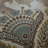 CB10804 Taupe brown teal Giacomo Bohemian flowers Monarchos Paisley floral wallpaper 3D