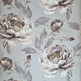 CB11008 Floral Purple white brown silver large peony flowers botanical blooms Wallpaper
