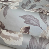 CB11008 Floral Purple white brown silver large peony flowers botanical blooms Wallpaper
