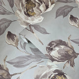 CB11008 Floral Purple white brown silver large peony flowers botanical blooms Wallpaper
