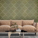 CB12504 Brass brown beige cream trellis natural sisal Grasscloth textured geo Wallpaper

