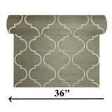 CB12504 Brass brown beige cream trellis natural sisal Grasscloth textured geo Wallpaper
