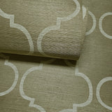CB12504 Brass brown beige cream trellis natural sisal Grasscloth textured geo Wallpaper
