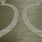 CB12504 Brass brown beige cream trellis natural sisal Grasscloth textured geo Wallpaper
