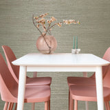 CB13104 Taupe Bronze brown natural sisal Grasscloth Wallpaper textured wallcovering roll
